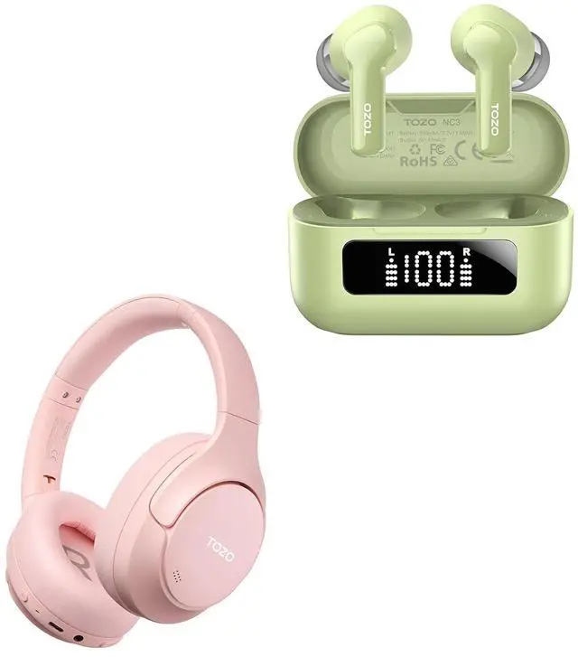 Main image of HT3 Hybrid Noise Cancelling Headphones, Spatial Audio AI Chat with 5 Mics, NC3 Hybrid Active Noise Cancelling Wireless Earbuds with 6 Mics AI Clear Call