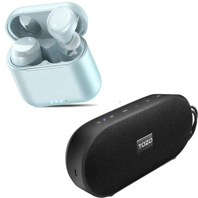 Main image of T6 Wireless Earbuds, IPX8 Waterproof Ear Buds PA1 Bluetooth Speaker with 20W Stereo Sound