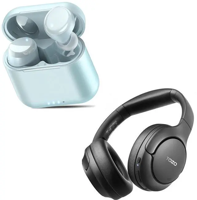 Main image of T6 Wireless Earbuds, IPX8 Waterproof Ear Buds HT2 Hybrid Active Noise Cancelling Headphones