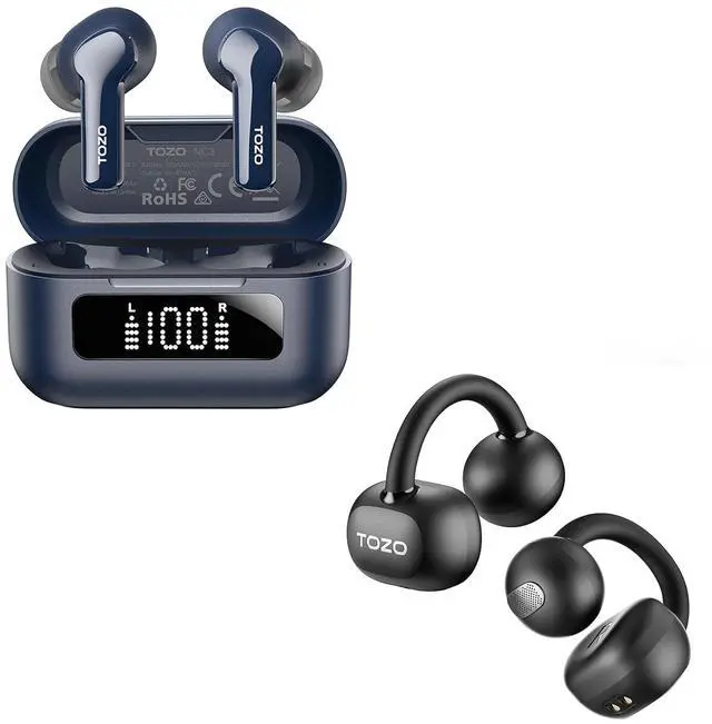 Main image of NC3 Hybrid Active Noise Cancelling Wireless Earbuds OpenEarRing True Open Ear Headphones