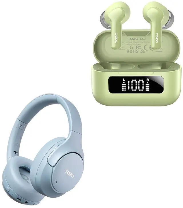 Main image of HT3 Hybrid Noise Cancelling Headphones, Spatial Audio AI Chat with 5 Mics, NC3 Hybrid Active Noise Cancelling Wireless Earbuds with 6 Mics AI Clear Call Ear Buds 55H Playtime
