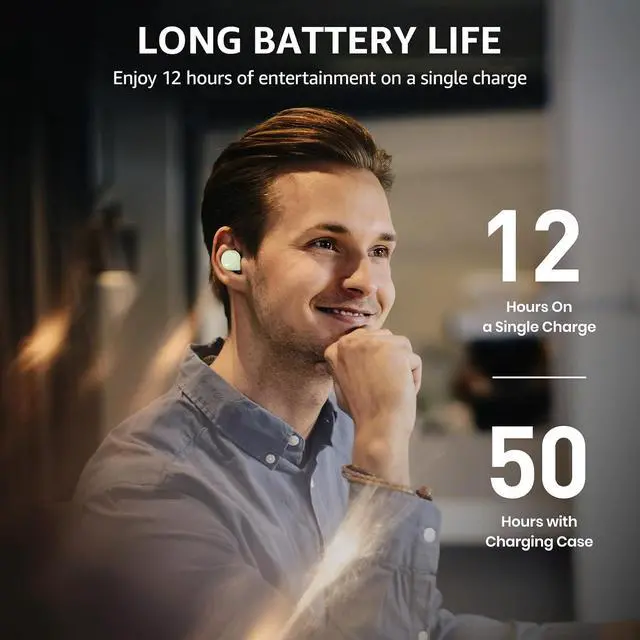 Alt view image 3 of 7 - T6 Wireless Earbuds, Bluetooth 5.3 Ear Buds HT2 Hybrid Active Noise Cancelling Headphones