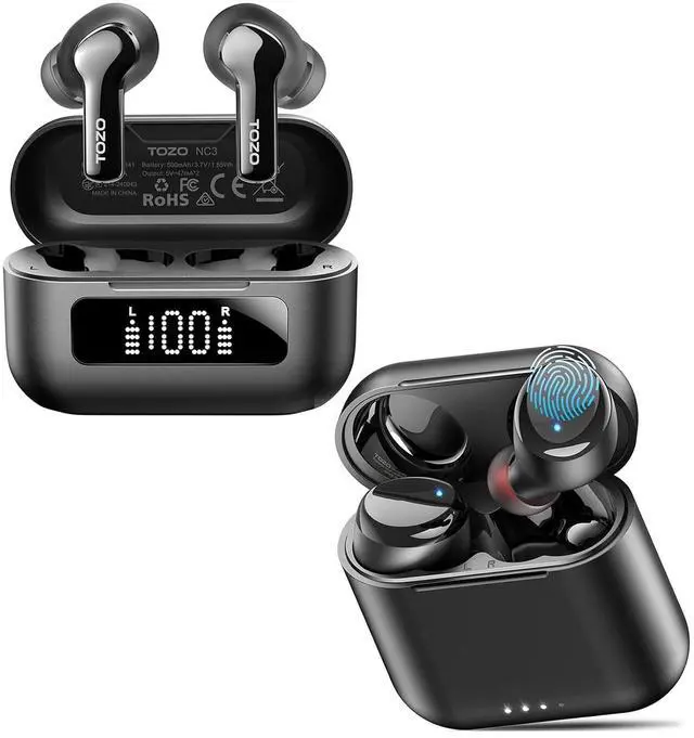 Main image of NC3 Hybrid Active Noise Cancelling Wireless Earbuds T6 Wireless Earbuds, IPX8 Waterproof Ear Buds