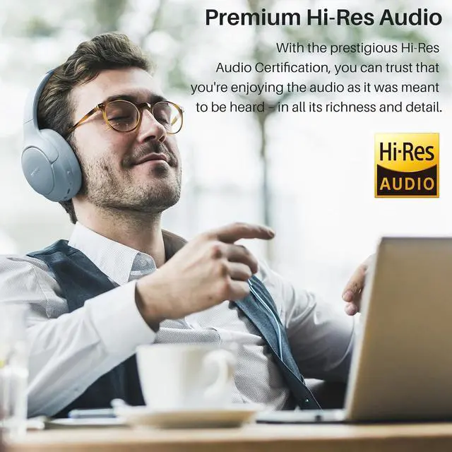 Alt view image 2 of 6 - HT2 and HT3 Hybrid Active Noise Cancelling Headphones, Wireless Over Ear Bluetooth Headset
