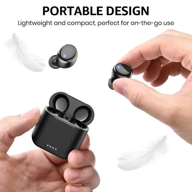 Alt view image 7 of 7 - NC3 Hybrid Active Noise Cancelling Wireless Earbuds T6 Wireless Earbuds, IPX8 Waterproof Ear Buds