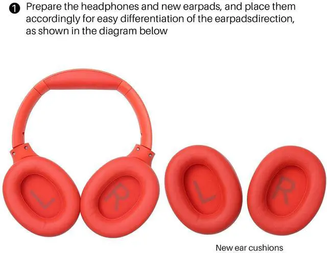 Alt view image 6 of 6 - HT2 Hybrid Active Noise Cancelling Headphones, Wireless Over Ear Bluetooth Headphones, + HT2 Replacement Ear Pads