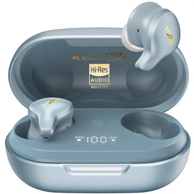 Alt view image 6 of 7 - Golden X1 Wireless Earbuds Galaxy Blue/Black Golden X1 Wireless Earbuds Blue