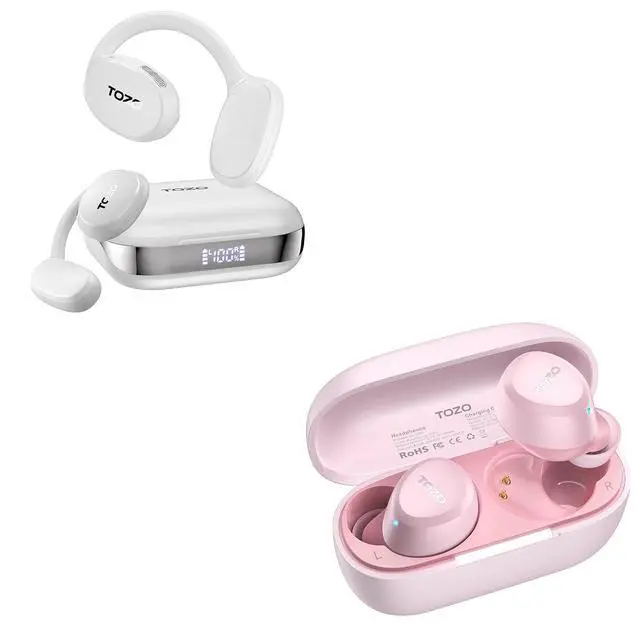 Main image of OpenEgo True Wireless Open Ear Headphone A1 Wireless Earbuds Bluetooth 5.3 Light Weight in Ear IPX5 Waterproof Headphones 2 Mic for AI Calls