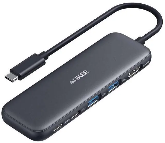 Main image of USB C Hub, 5-in-1 USBC to HDMI Splitter with 4K Display, 1 x Powered USB-C 5Gbps & 2×Powered USB-A 3.0 5Gbps Data Ports for MacBook Pro, MacBook Air, Dell and More