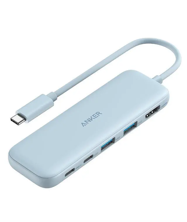 Main image of USB C Hub, 5-in-1 USBC to HDMI Hub with 4K Display, 5Gbps USB-C and 2 5Gbps USB-A Data Ports for MacBook Pro, MacBook Air, Dell XPS, Lenovo Thinkpad, HP Laptops and More (Blue)