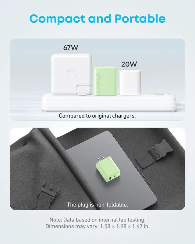Alt view image 5 of 7 - iPhone Charger, 2-Pack 20W Fast USB C Charger Block, Type C Charger Fast Charging for iPhone 17/17 Pro Max/16 Series/iPad Pro and More (Green, 2 Pack & 2 Cable)