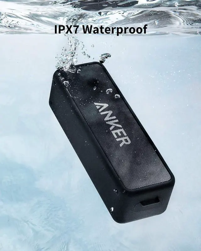 Alt view image 2 of 7 - Soundcore 2 Portable Bluetooth Speaker with Stereo Sound, Bluetooth 5, Bassup, IPX7 Waterproof, 24-Hour Playtime, Wireless, Speaker for Home, Outdoors, Travel