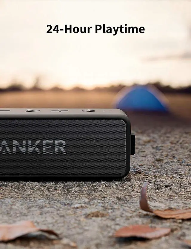 Alt view image 6 of 7 - Soundcore 2 Portable Bluetooth Speaker with Stereo Sound, Bluetooth 5, Bassup, IPX7 Waterproof, 24-Hour Playtime, Wireless, Speaker for Home, Outdoors, Travel