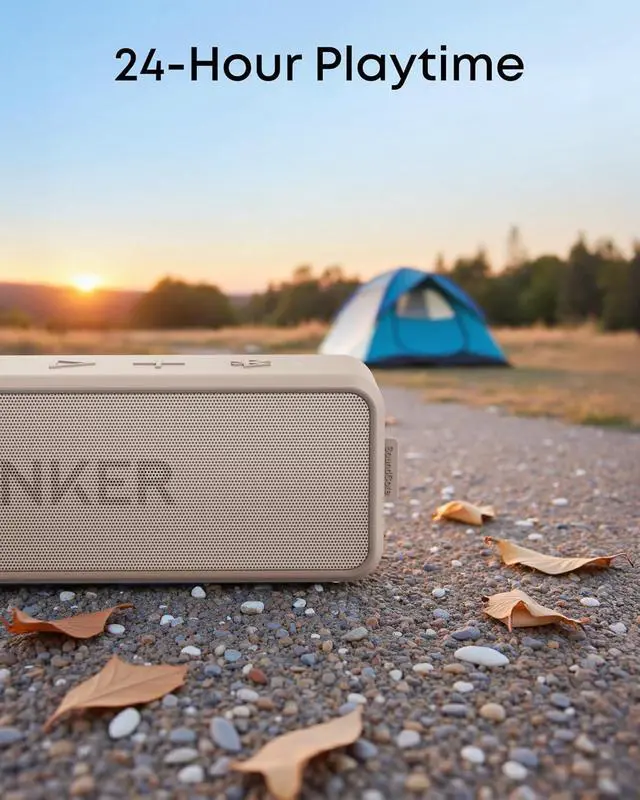 Alt view image 3 of 6 - Soundcore 2 Portable Bluetooth Speaker with Stereo Sound, Bluetooth 5, Bassup, IPX7 Waterproof, 24-Hour Playtime, Wireless, Speaker for Home, Outdoors, Travel