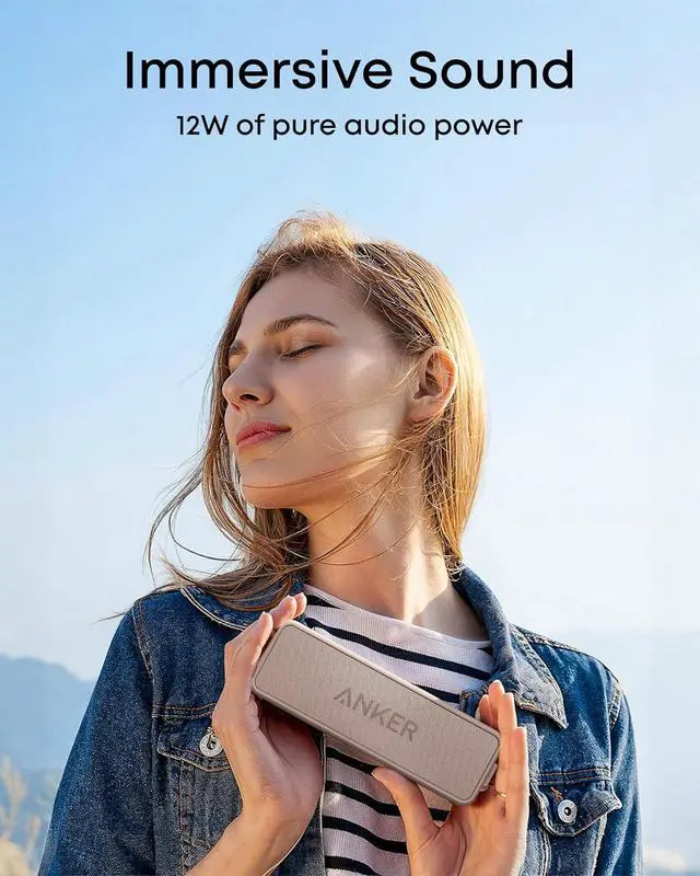 Alt view image 5 of 6 - Soundcore 2 Portable Bluetooth Speaker with Stereo Sound, Bluetooth 5, Bassup, IPX7 Waterproof, 24-Hour Playtime, Wireless, Speaker for Home, Outdoors, Travel