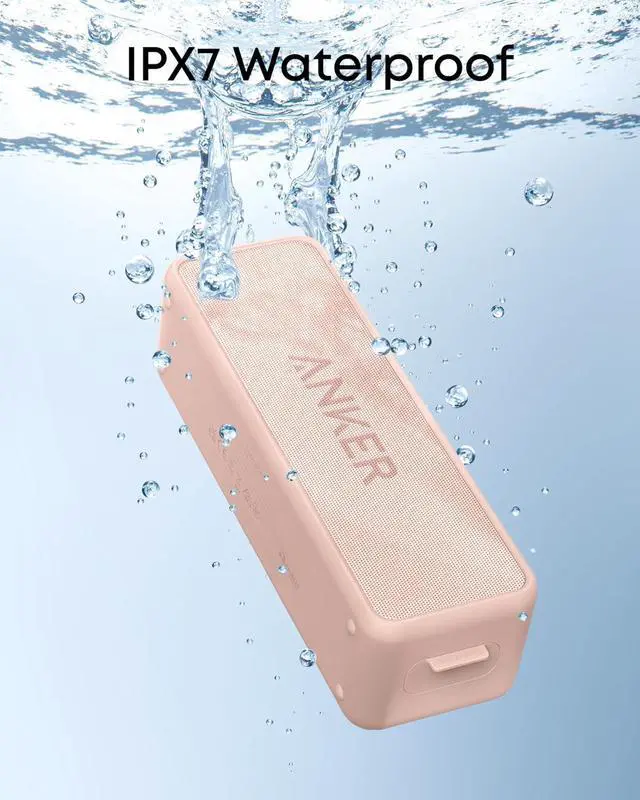 Alt view image 2 of 7 - Soundcore 2 Portable Bluetooth Speaker with Stereo Sound, Bluetooth 5, Bassup, IPX7 Waterproof, 24-Hour Playtime, Wireless, Speaker for Home, Outdoors, Travel