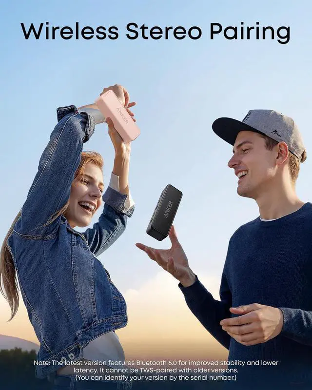 Alt view image 4 of 7 - Soundcore 2 Portable Bluetooth Speaker with Stereo Sound, Bluetooth 5, Bassup, IPX7 Waterproof, 24-Hour Playtime, Wireless, Speaker for Home, Outdoors, Travel