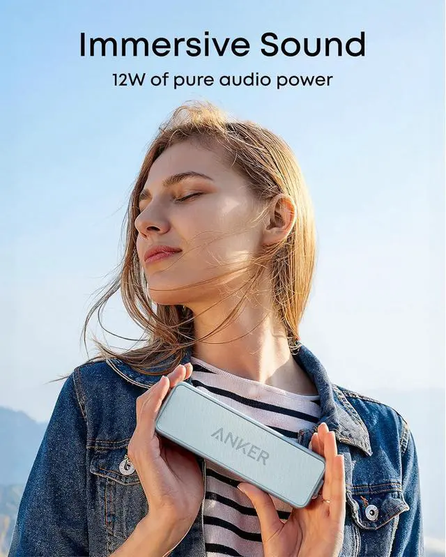 Alt view image 3 of 6 - Soundcore 2 Portable Bluetooth Speaker with Stereo Sound, Bluetooth 5, Bassup, IPX7 Waterproof, 24-Hour Playtime, Wireless, Speaker for Home, Outdoors, Travel