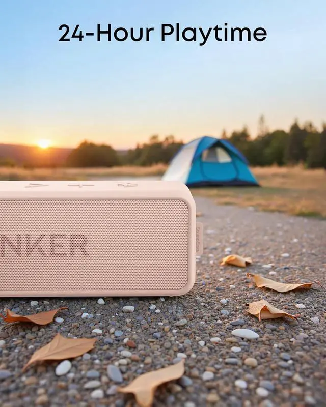 Alt view image 7 of 7 - Soundcore 2 Portable Bluetooth Speaker with Stereo Sound, Bluetooth 5, Bassup, IPX7 Waterproof, 24-Hour Playtime, Wireless, Speaker for Home, Outdoors, Travel