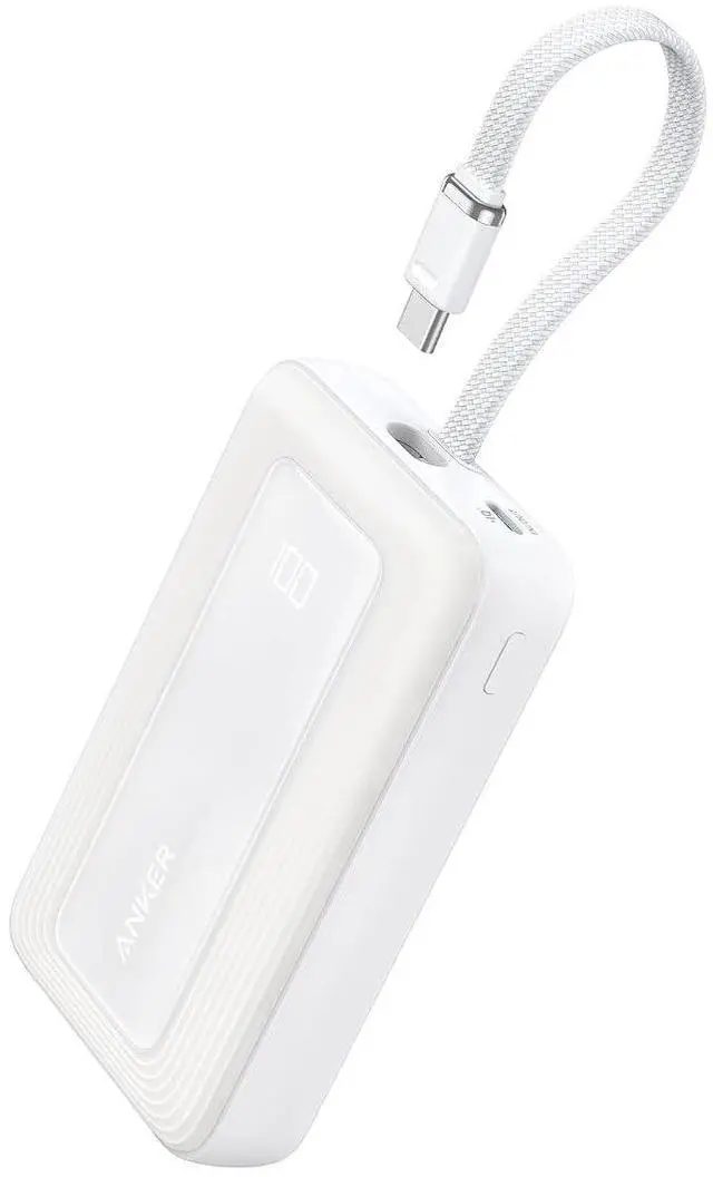 Main image of Portable Charger, 10,000mAh 30W Power Bank, USB-C in and Out Fast Charging Battery Pack, Travel Essential Phone Power Bank, for iPhone 17/16, Galaxy and More (White, 10000, Milliamp Hours)