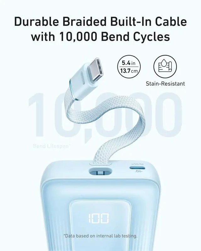 Alt view image 3 of 7 - Portable Charger, 10,000mAh 30W Power Bank, USB-C in and Out Fast Charging Battery Pack, Travel Essential Phone Power Bank, for iPhone 17/16, Galaxy and More (Black, 10000.00, Milliamp Hours)