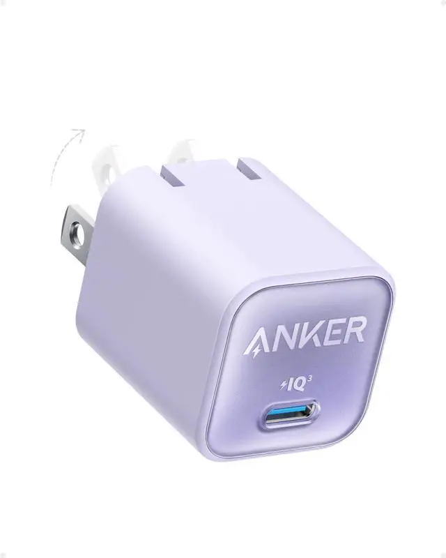 Main image of Nano Phone Charger, USB C GaN Charger 30W, PIQ 3.0 Foldable PPS Fast Charger USB C for iPhone 17 / 16 and more series, Galaxy, iPad, Compatible with MagSafe