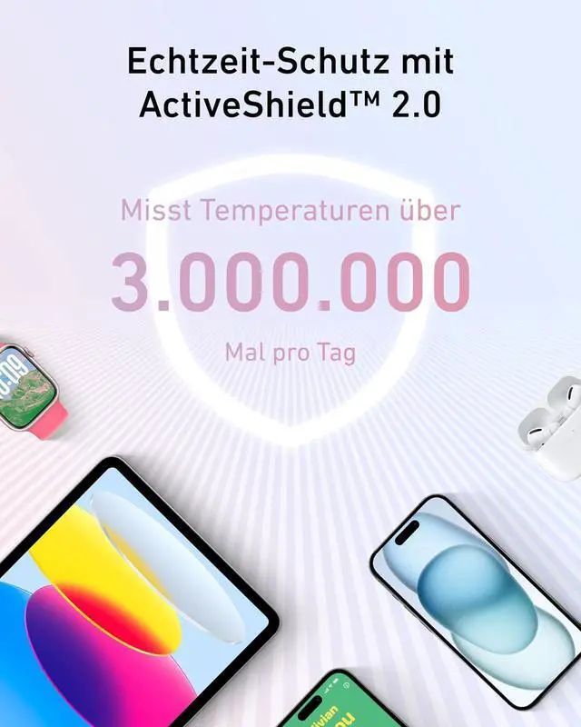 Alt view image 7 of 7 - Zolo Power Bank (2025 Upgraded Version), 20,000mAh 30W High-Speed Portable Charger with Built-in USB-C Cable, Battery Pack for iPhone 17/16 / 15 Series, Galaxy, and More