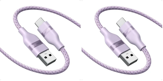 Main image of Car Carplay Cable for iPhone 17 16 Pro Max Plus, Upcycled Braided USB A to USB C Car Charger Cord for Samsung Note20 and More (6FT,Violet) (Pack of 2)
