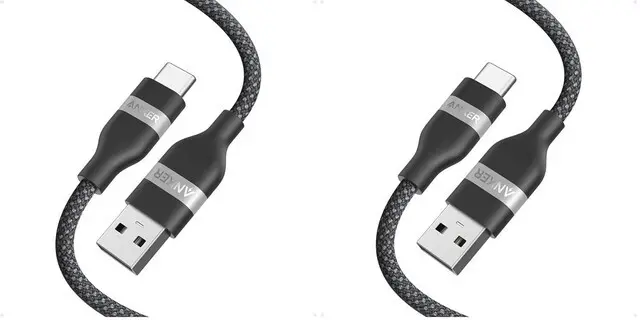 Main image of Car Carplay Cable for iPhone 17 16 Pro Max Plus, Upcycled Braided USB A to USB C Car Charger Cord for Samsung Note20 and More (3FT, Black) (Pack of 2)