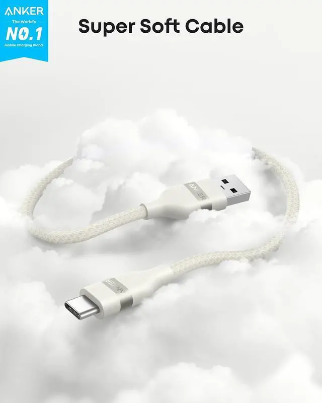 Alt view image 2 of 7 - Car Carplay Cable for iPhone 17 16 Pro Max Plus, Upcycled Braided USB A to USB C Car Charger Cord for Samsung Note20 and More(6FT,White) (Pack of 2)