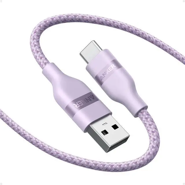 Main image of Car Carplay Cable for iPhone 17 16 Pro Max Plus, Upcycled Braided USB A to USB C Car Charger Cord for Samsung Note20 and More (6FT,Violet)