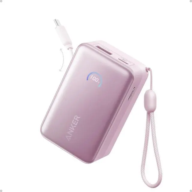Main image of Nano Portable Charger, 45W 10000mAh with 2.3 ft Retractable Cable, Compact Power Bank, Travel Essential Phone Battery Pack for iPhone 17/16 Series, iPad, Galaxy, Pixel, and More