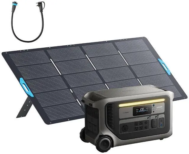 Main image of SOLIX F3000 Portable Power Station with 400W Solar Panel, 3,072Wh,6,000W Recharging, Solar Generator for Home Use, Expandable to 24kWh, For Outages, Camping, RVs, and Emergencies