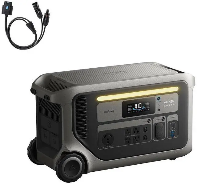 Main image of SOLIX F3000 Portable Power Station, 3,072Wh, 6,000W Recharging, Solar Generators for Home Use, Expandable to 24kWh, Works with Generator, For Power Outages, Camping, RVs, Emergencies