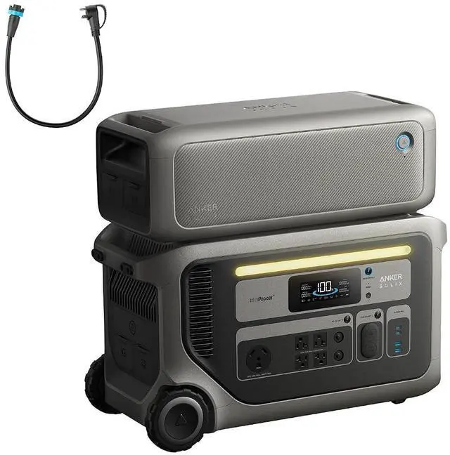 Main image of Anker SOLIX F3000 Portable Power Station with Expansion Battery, 3,072Wh, 6,000W Recharging, Solar Generators for Home Use, Expandable to 24kWh, For Outages, Camping, RVs, Emergencies