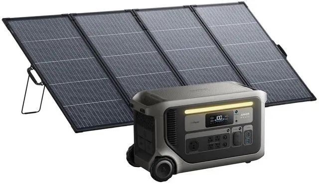 Main image of Anker SOLIX F3000 Portable Power Station with 400W Bifacial Solar Panel, 3,072 Wh, 6,000W Fast Recharging, Solar Generator for Home Backup, Expandable to 24 kWh, for Power Outages, RVs and Camping