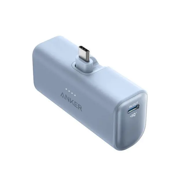 Alt view image 4 of 7 - Portable Charger, Nano Power Bank with Built-in USB C Connector, 5,000mAh Portable Charger 22.5W, for iPhone 17/16/15 Series, Samsung S22/23 Series, iPad Pro/Air, AirPods, and More