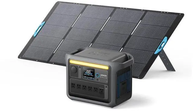 Main image of SOLIX C1000 Portable Power Station with 400W Solar Panel, 1800W Solar Generator, 1056wh LFP (LiFePO4) Battery, 6 AC Outlets, Up to 2400W for Home, Power Outages, and Outdoor Camping