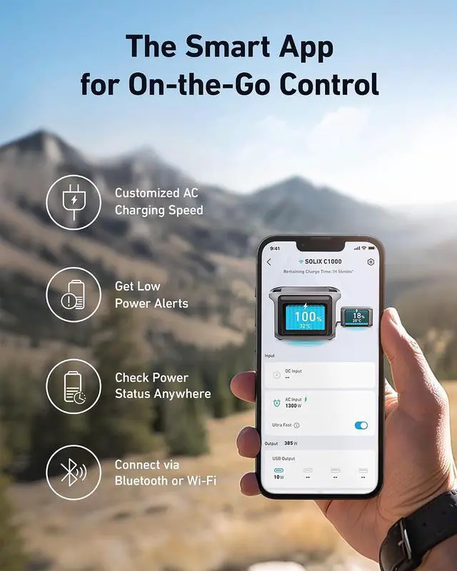 Alt view image 7 of 7 - Anker SOLIX BP1000 Expansion Battery (1056Wh), LiFePO4 Batteries with 10-Year Lifespan, 1056Wh Extra Battery SOLIX C1000
