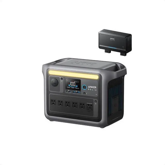 Main image of SOLIX C1000 Portable Power Station with Alternator Charger, 1800W (Peak 2400W) Solar Generator, Full Charge in 58 Min, 1056wh LiFePO4 Battery for Home Backup, Power Outages, and Outdoor Camping