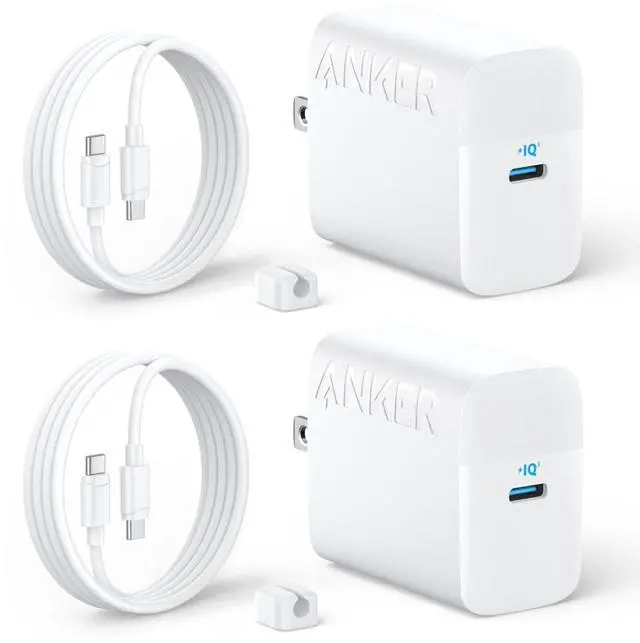 Main image of 45W USB C Charger Block, Type C Charger Fast Charging for iPhone 17/16 Series, Phone Charger with USB-C Cable for iPad, Galaxy S24 Ultra (2-Pack, 5 ft Cable Included)