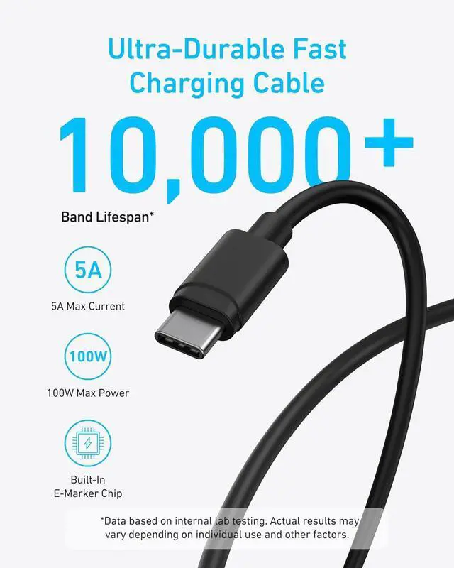 Alt view image 6 of 6 - 45W USB C Charger Block, Type C Charger Fast Charging for iPhone 17/16 Series, Phone Charger with USB-C Cable for iPad, Galaxy S24 Ultra (2-Pack, 5 ft Cable Included)