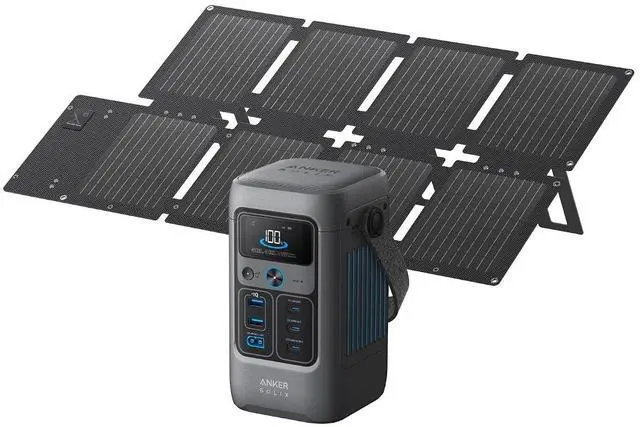 Main image of SOLIX C200 DC Power Bank Station and 60W Solar Panel, 192Wh Portable Power Station, LiFePO4 Battery, 200W Solar Generator, For Outdoor, Camping, Traveling, and Emergencies