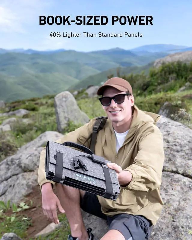 Alt view image 6 of 7 - SOLIX C300 DC Power Bank Station and 60W Solar Panel, 288Wh Portable Power Station, LiFePO4 Battery, 300W Solar Generator, for Outdoor, Camping, Traveling, and Emergencies