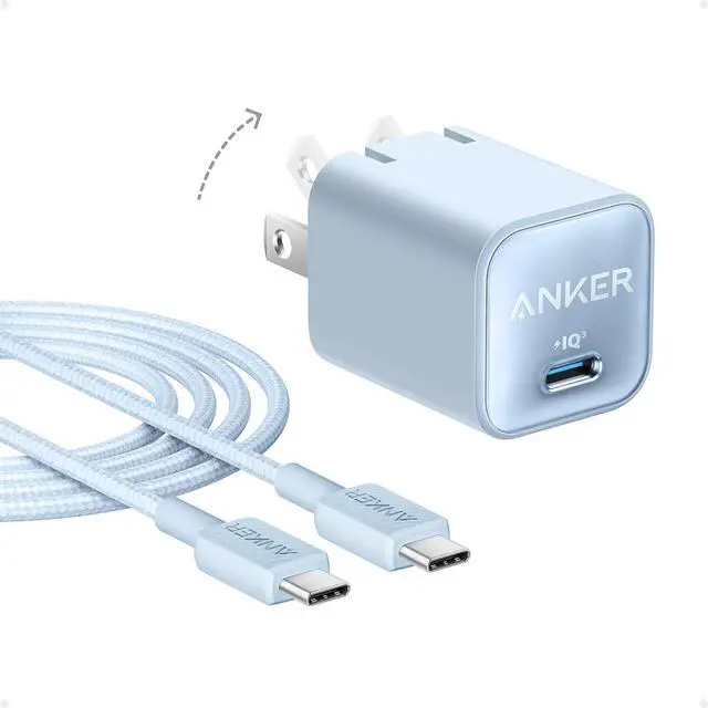 Main image of Nano Phone Charger, USB C GaN Charger 30W, PIQ 3.0 Foldable PPS Fast Charger USB C for iPhone 17/16 and More Series, Galaxy, iPad, Compatible with MagSafe