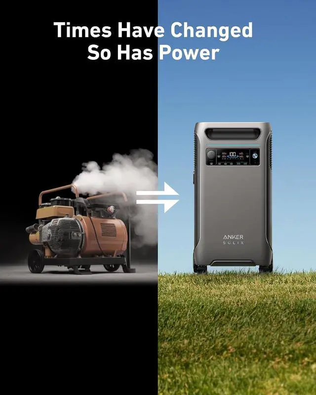 Alt view image 2 of 7 - SOLIX F3800 120V/240V Home Backup Kit, 3840Wh Portable Power Station with Transfer Switch Kit, 6000W AC Output, Solar Generator for Home Use, RV, Emergencies, Power Outages, Outdoor Camping