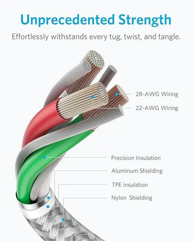 Alt view image 4 of 7 - USB A to Lightning Cable(6FT, 2Pack), MFi Certified Nylon USB to Lightning Cord for iPhone 14/13/12/11 Pro/11/XS MAX/XR/8/7/6s Plus Cable(Silver)