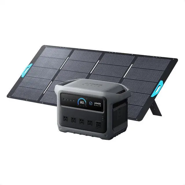 Main image of SOLIX C1000 Gen 2 Portable Power Station with 400W Solar Panel, 2,000W (Peak 3,000W) Solar Generator, Full Charge in 49 Min, 1,024Wh LiFePO4 Battery for Home Backup, Power Outages, and Camping