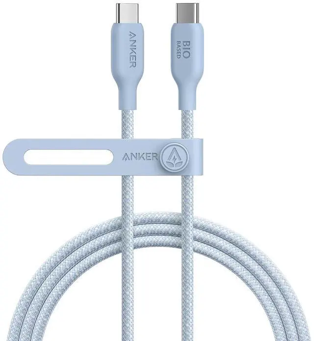 Main image of USB C Cable, 240W Bio-Braided Type C Fast Charge Cord for iPhone 17 Series, MacBook Pro 2020, iPad Pro,and More(USB 2.0, 6FT, Ice Lake Blue)
