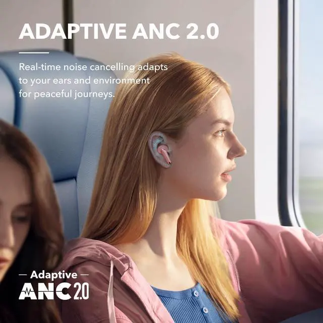 Alt view image 3 of 7 - Soundcore by Anker Liberty 4 NC Wireless Earbuds, 98.5% Noise Reduction, Adaptive Noise Cancelling to Ears and Environment, Hi-Res Sound, 50H Battery, Wireless Charging, Bluetooth 5.3